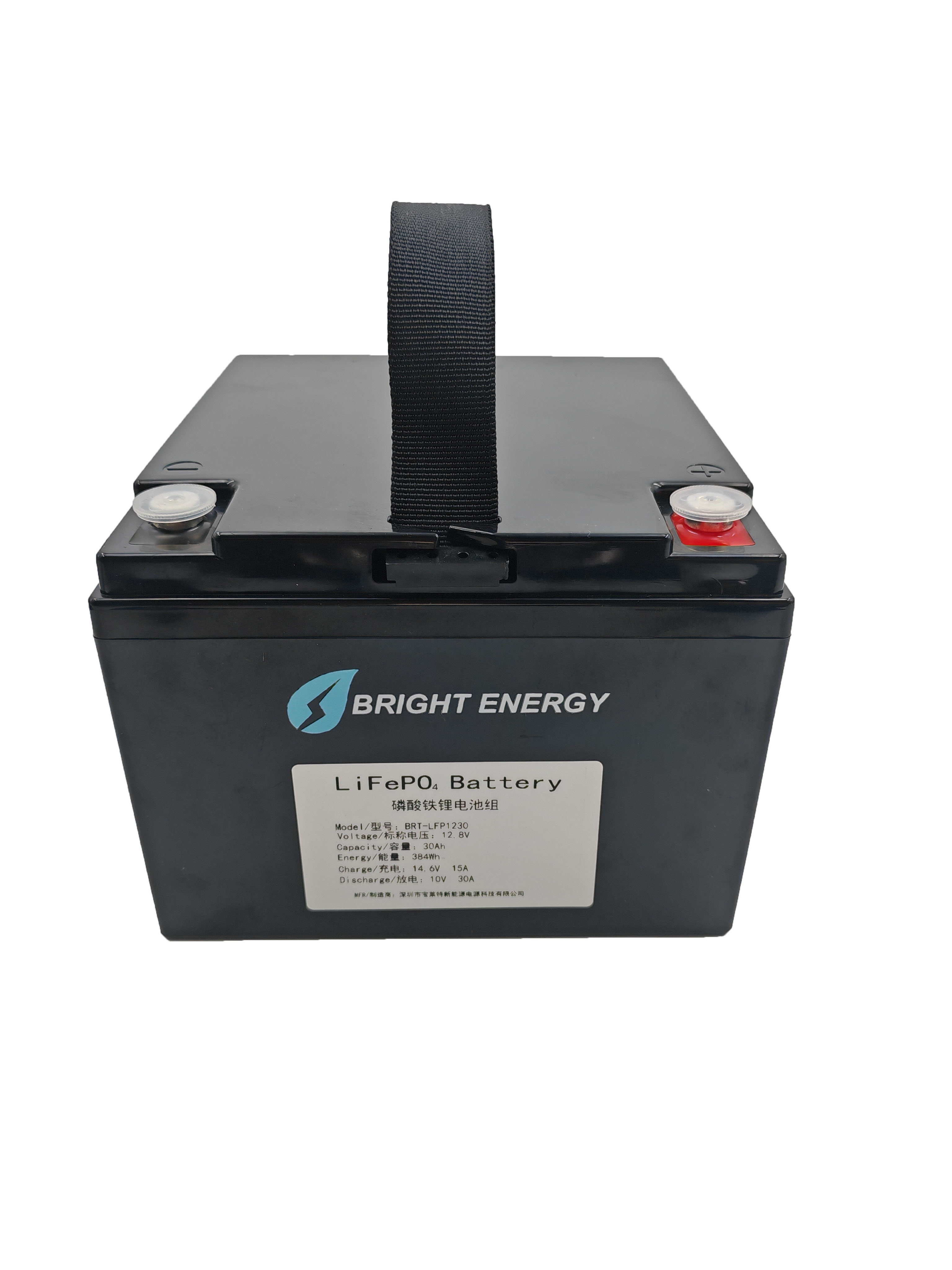 12.8V 30Ah LiFePO4 battery